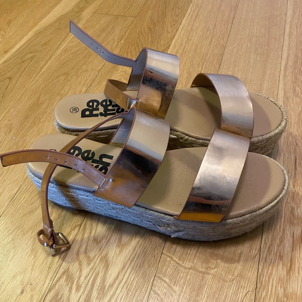 Rose Gold Platform Sandals